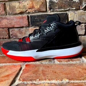 Nike Air Jordan Zion 1 Black Bright Crimson White Shoes Sneakers Men's 13